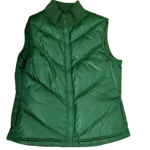 OLD NAVY GREEN SLEEVELESS PUFFER JACKET/VEST SIZE M